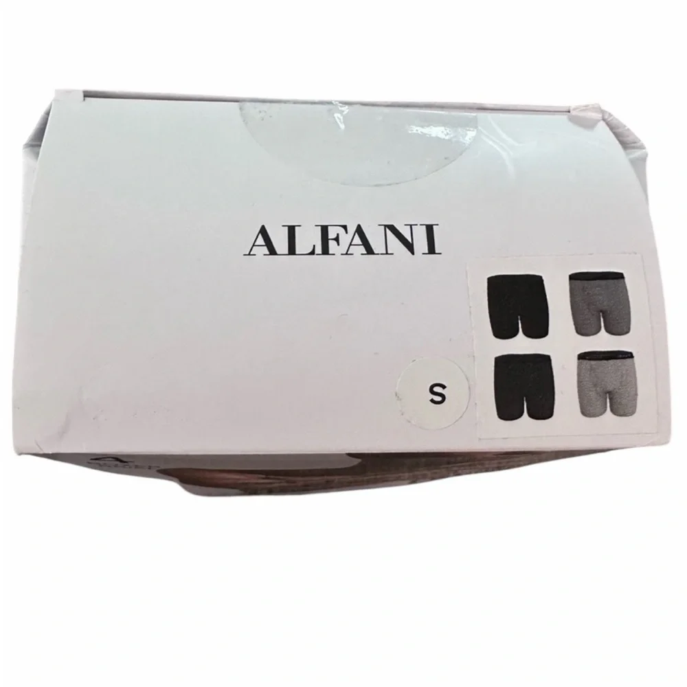 Alfani Regular Fit Solid Boxer Briefs, Pack of 4 Mens Small New In Box